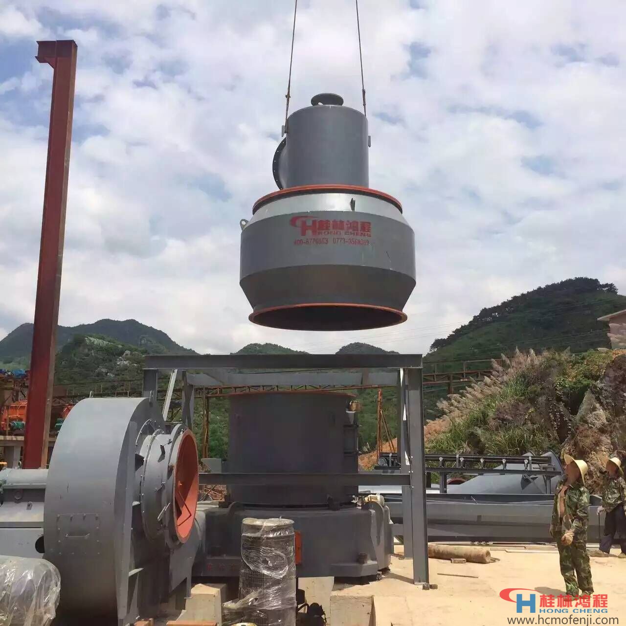 桂林鴻程，大型縱擺磨粉系統，HC1700，HCH980，賀州，碳酸鈣，磨粉機
